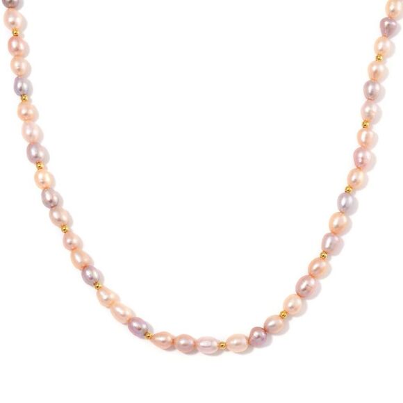 Stunning Multi Color Pearl Strand Necklace 14kyg/SS Clasp - Picture 11 of 13